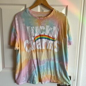 Lucky Charms tie dye pastel tshirt. Oversized fit.